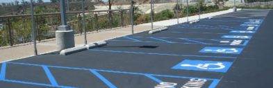 parking lot striping handicap section