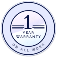 1 year warranty badge